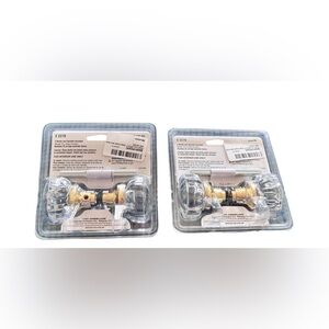 Defender Security Entry Set Of 2 Interior Retro Glass 2” Fluted Door Knobs NIP